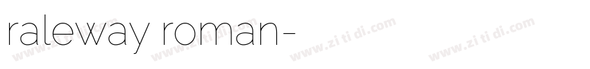 raleway roman字体转换